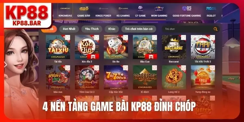 Game bài kp88 4 nền tảng game bài KP88 đỉnh chóp